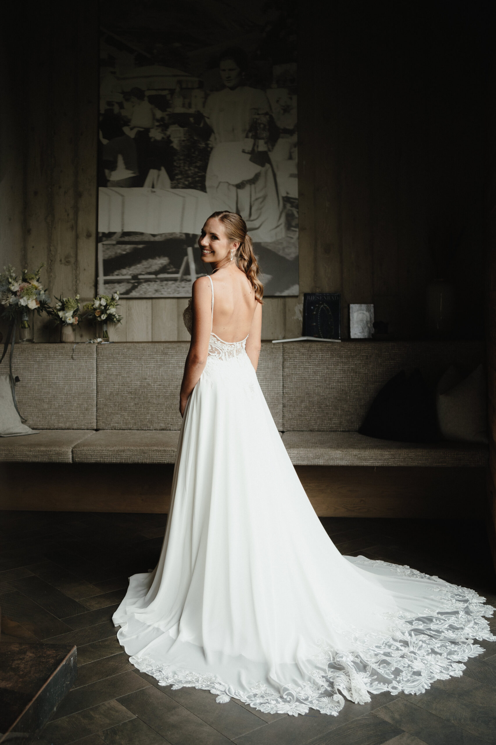 Bride at her mountain wedding in Dienten am Hochkönig