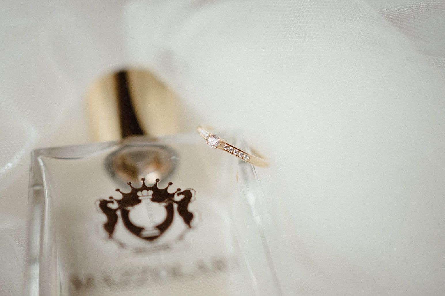 Verlobungsring einer Braut in den Alpen